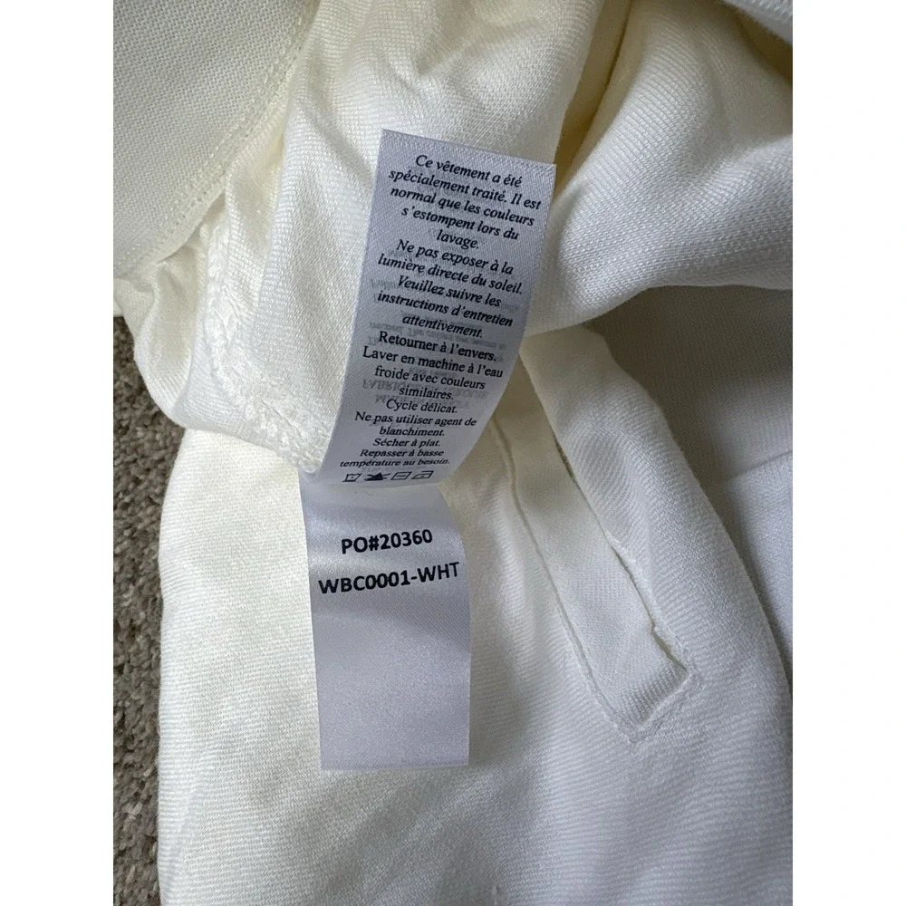 Faherty Women's XL Arlie Day Pull On Jogger Pants Tencel Linen Blend White Beach